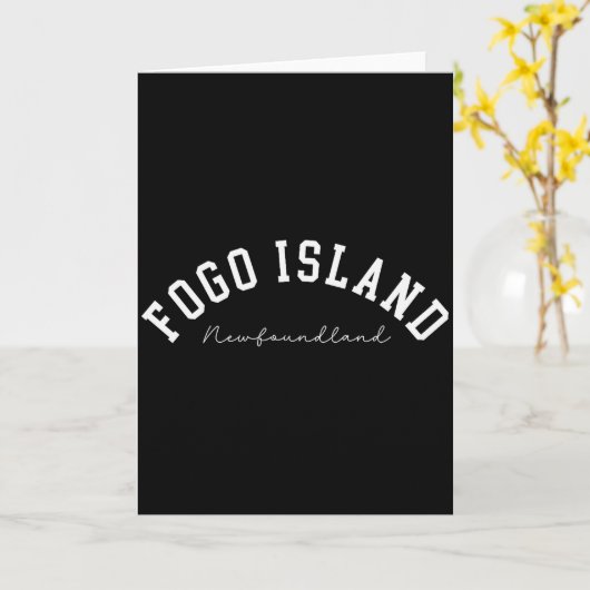 Fogo Island Newfoundland Canada College Text  Karte (Gelbe Blume)