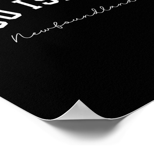 Fogo Island Newfoundland Canada College Text Poster (Ecke)