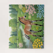 Fohlen auf der Wiese Puzzle (Vertikal)