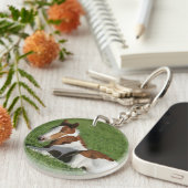 Fohlen, das in Gras legt Schlüsselanhänger (Vorderseite rechts)