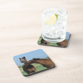 Fohlen, die 2 spielen getränkeuntersetzer (Rechte Seite)