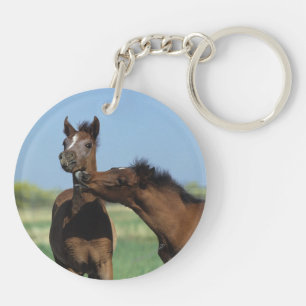 Fohlen, die 2 spielen schlüsselanhänger