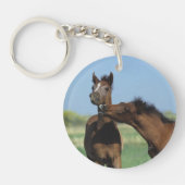 Fohlen, die 2 spielen schlüsselanhänger (Vorderseite)