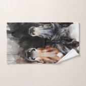 Fohlen mit seiner Mutter Badhandtuch Set (Handtuch)