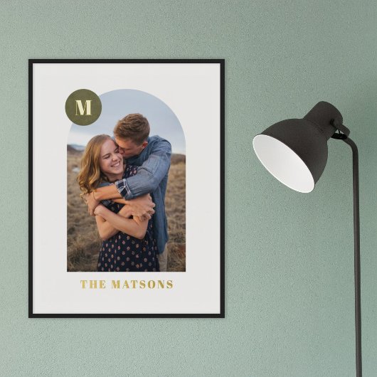 Fohlen Moderne Monogram Rahmen Foto Art Print Foliendrucke