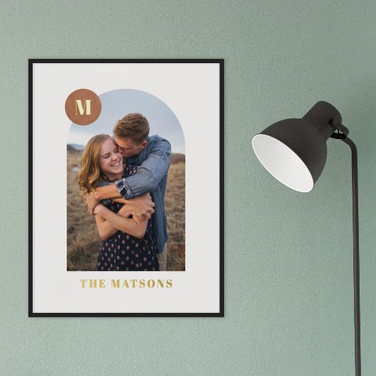 Fohlen Moderne Monogram Rahmen Foto Art Print Foliendrucke