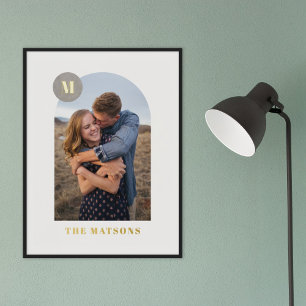 Fohlen Moderne Monogram Rahmen Foto Art Print Foliendrucke