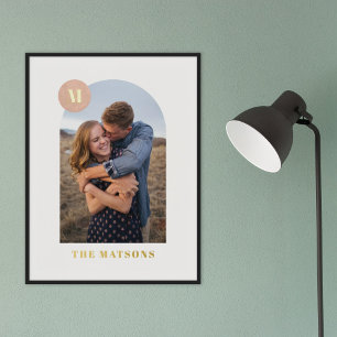 Fohlen Moderne Monogram Rahmen Foto Art Print Foliendrucke