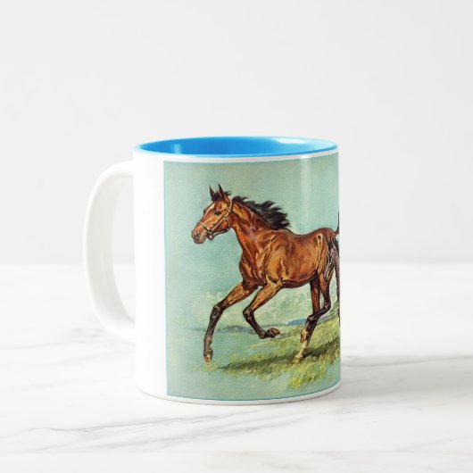 Fohlen und Mare-Tasse Zweifarbige Tasse (Vorderseite Links)