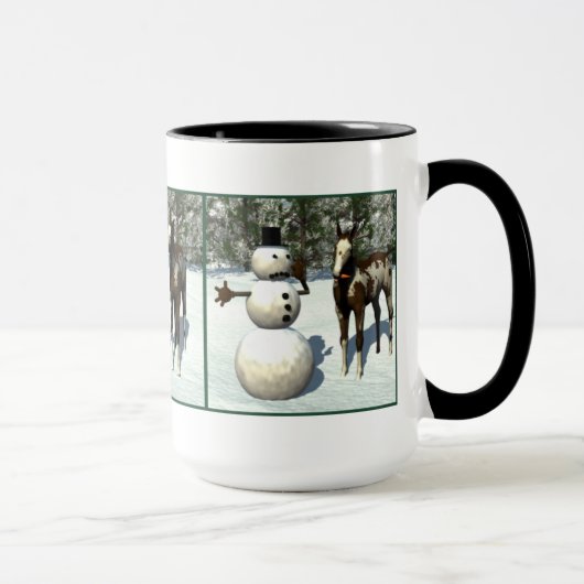 Fohlen-und Snowman-Tasse Tasse (Rechts)