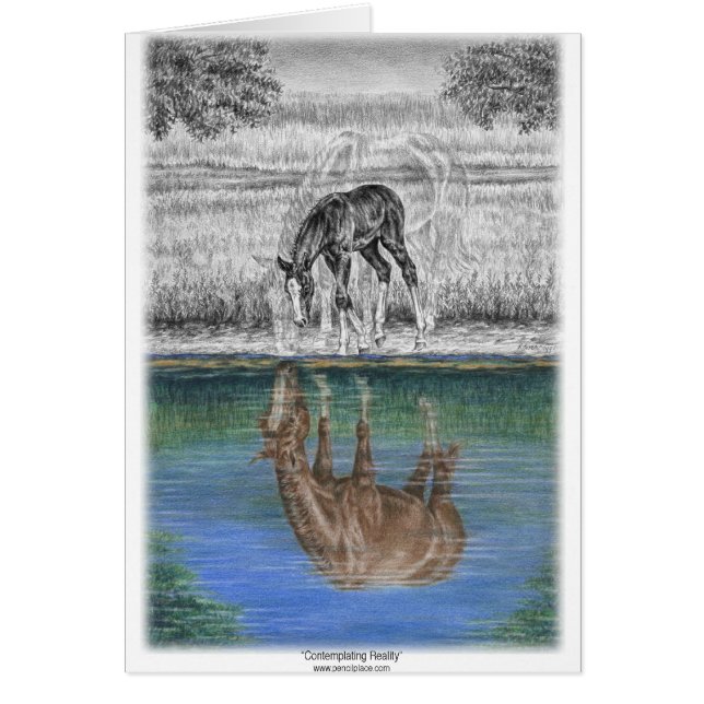 Fohlen-Wasser-Reflexion des Pferds (Vorne)