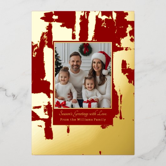 Fohlen Weihnachtskarten Vorlage 2 Foto Abstrakt Re (Vorderseite)