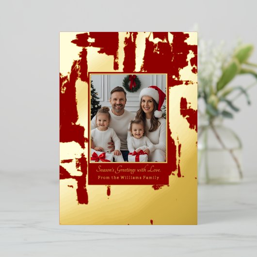 Fohlen Weihnachtskarten Vorlage 2 Foto Abstrakt Re (Stehend vorne)