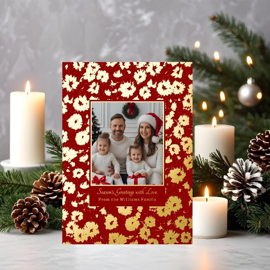 Fohlen Weihnachtskarten Vorlage 2 Foto Blume Rot