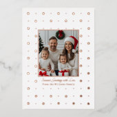Fohlen Weihnachtskarten Vorlage 2 Foto Rose Gold (Vorderseite)