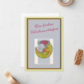 föhliche Weihnachten Mitteilungskarte (Vorderseite/Rückseite Beispiel)