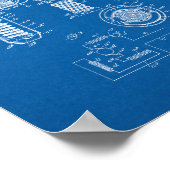 Föhn-Patent - Blueprint Poster (Ecke)