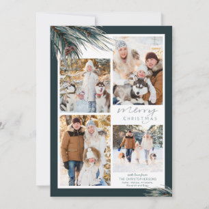Föhren Skript Frohe Weihnachten 4 Foto Collage