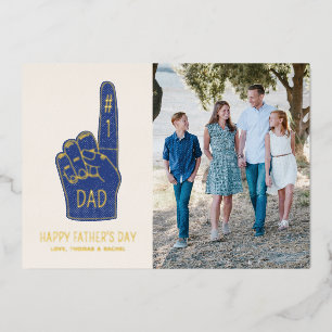 Foil #1 Vater Foam Finger Vatertag Foto-Karte Folien Feiertagskarte