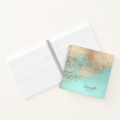 Foil Abstrakt Gold Aquamarin ID775 Notizblock (Innenseite)