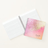 Foil Abstrakt Gold Peach ID775 Notizblock (Innenseite)