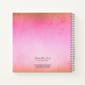 Foil Abstrakt Gold Peach ID775 Notizblock (Rückseite)