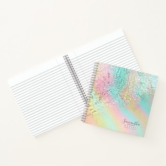 Foil Abstrakt Holographic Rainbow ID775 Notizblock (Innenseite)