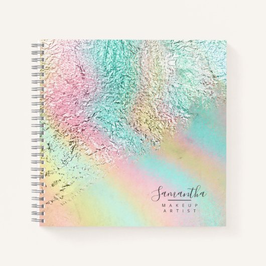 Foil Abstrakt Holographic Rainbow ID775 Notizblock (Vorderseite)