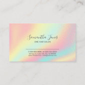 Foil Abstrakt Holographic Rainbow ID775 Visitenkarte (Rückseite)