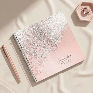 Foil Abstrakt Silver Rose Gold ID775 Notizblock