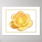 Foil Accent Yellow Rose Print Poster (Vorderseite)