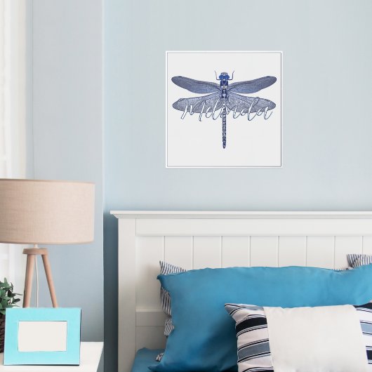 Foil Accented Dragonfly & Personalization Print Foliendrucke (In Situ (Schlafzimmer))