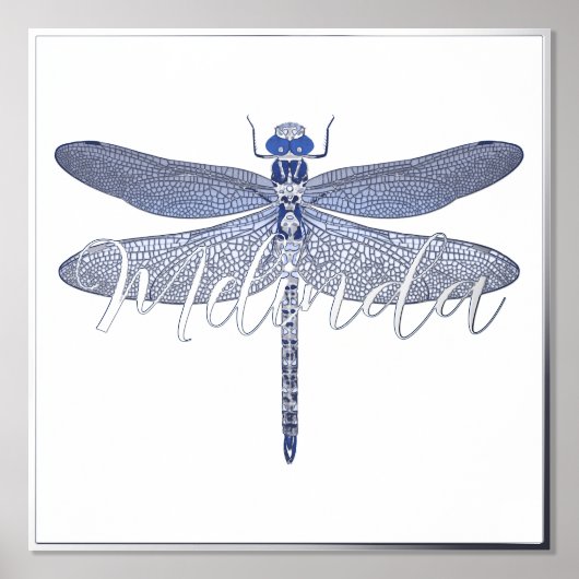 Foil Accented Dragonfly & Personalization Print Foliendrucke (Vorderseite)