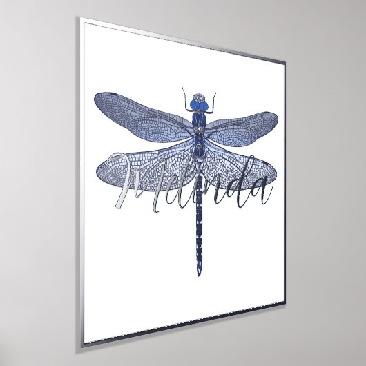 Foil Accented Dragonfly & Personalization Print Foliendrucke (Ablage )