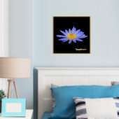 Foil Accessoire Water Lily Design Print Poster Art (In Situ (Schlafzimmer))