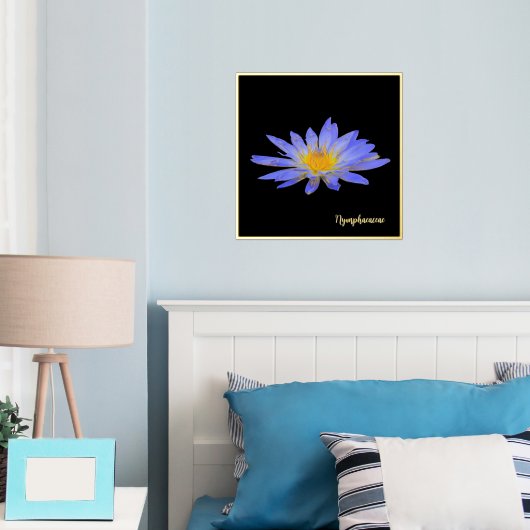Foil Accessoire Water Lily Design Print Poster Art (In Situ (Schlafzimmer))
