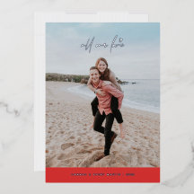 Foil all our Liebe Valentine's Day Card - Red