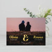 Foil Ampersand Briefmarke Full Foto Save the Date  Folieneinladung (Stehend vorne)