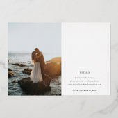 Foil Arch Detail Foto Save the Date elegant Folieneinladung (Rückseite)