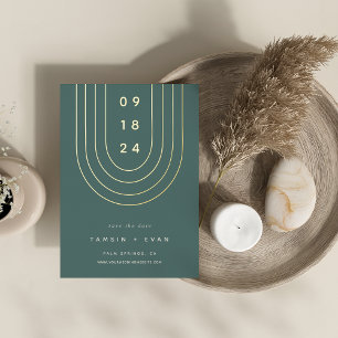 Foil Arch   Moderne Minimal Save the Date Card Folieneinladung
