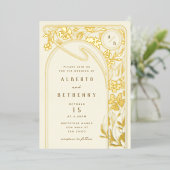 Foil Art Nouveau Arch Foil Einladung (Stehend vorne)