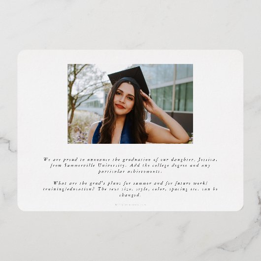 Foil Asclepius Med School Abschluss Ankündigung (Rückseite)