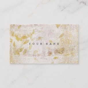 Foil Autumn Fall Grungy Gold Cement gecattert Visitenkarte