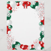 Foil Balloon Christmas Letter Template Stationary Briefbogen (Rückseite)