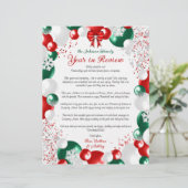 Foil Balloon Christmas Letter Template Stationary Briefbogen (Stehend Vorderseite)