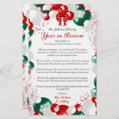 Foil Balloon Christmas Letter Template Stationary Briefpapier (Vorne/Hinten)