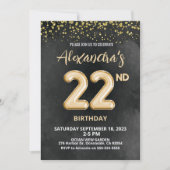 Foil Balloon Einladung zum 22. Geburtstag (Vorderseite)