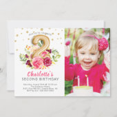 Foil Balloon Foto 2ND Einladung zum Geburtstag (Vorderseite)