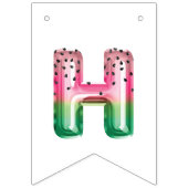 Foil Balloon Letters Melon Happy Birthday Wimpelkette (Zweite Fahne)