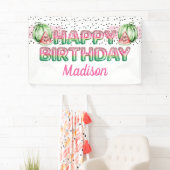 Foil Balloon Letters Melon Personalisiert Geburtst Banner (Insitu)